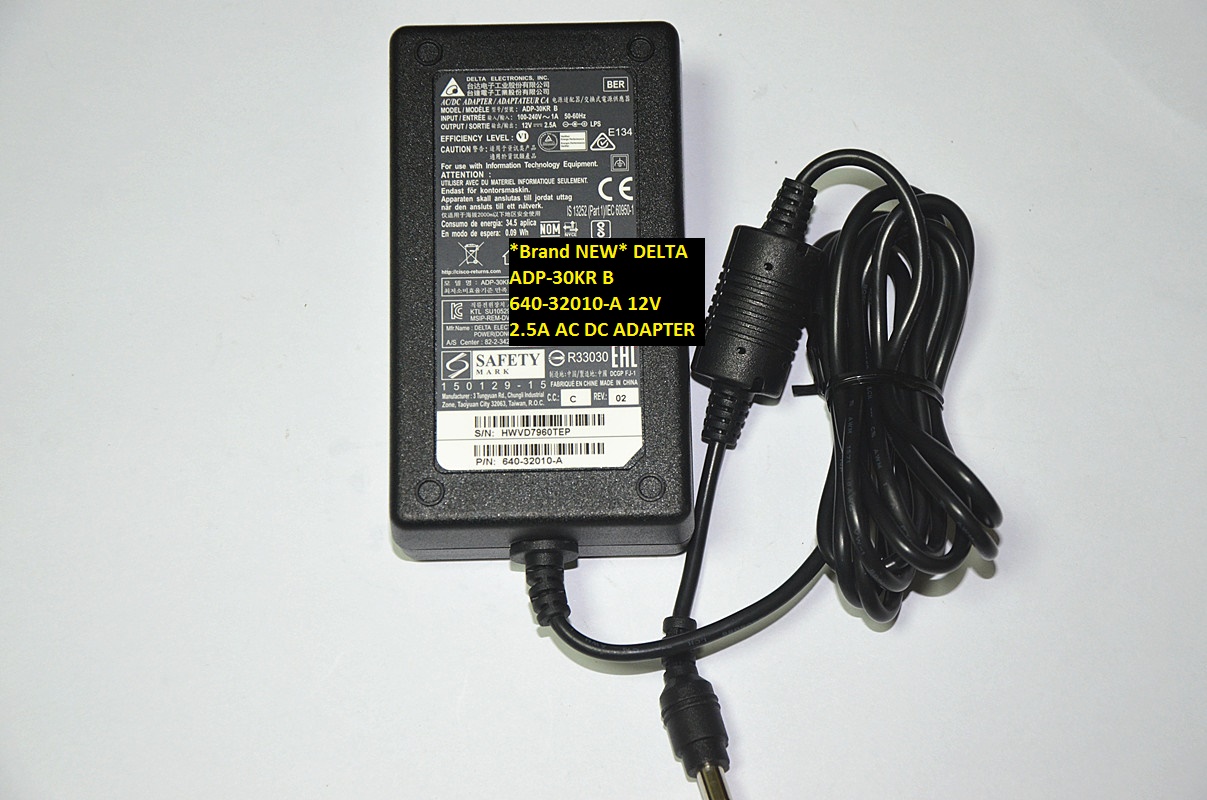 *Brand NEW* 12V 2.5A AC DC ADAPTER DELTA 640-32010-A ADP-30KR B POWER SUPPLY